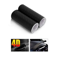 2 Rotoli Pellicola Adesiva Carbonio Nero 13cm x 500cm Effetto 4D per Auto e Moto