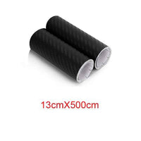 2 Rotoli Pellicola Adesiva Carbonio Nero 13cm x 500cm Effetto 5D per Auto e Moto