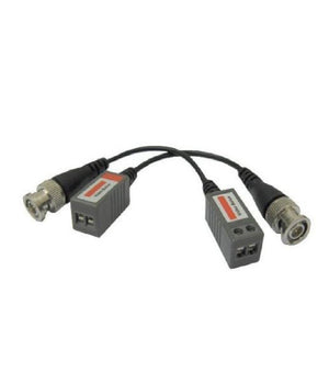 2 Adattatori Trasmettitori Video Balun Bnc Morsetti Passivi Cavo Esteso 100 Mt         
