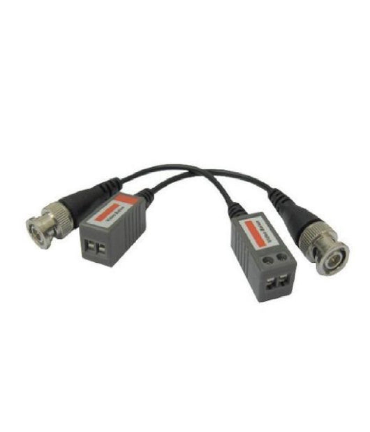 2 Adattatori Trasmettitori Video Balun Bnc Morsetti Passivi Cavo Esteso 100 Mt         