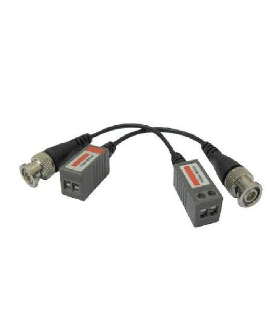 2 Adattatori Trasmettitori Video Balun Bnc Morsetti Passivi Cavo Esteso 100 Mt         