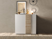 Madia per cucina, 2 ante Bianco Lucido e Kadiz ZLCVENMAD5