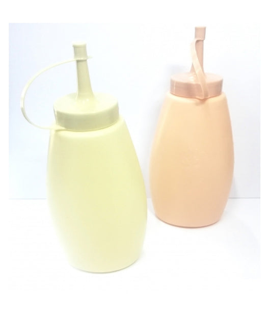 2 Bottiglie 300ml Dosatore Dispenser Salse Olio Ketchup Senape Maionese Per Pub         