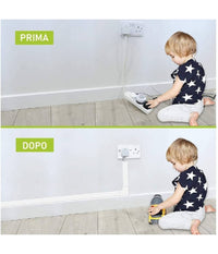 2 Canalina Elettrica Passacavi Plastica Ct2 2mt 40x25mm Bianca Copertura 5624025         