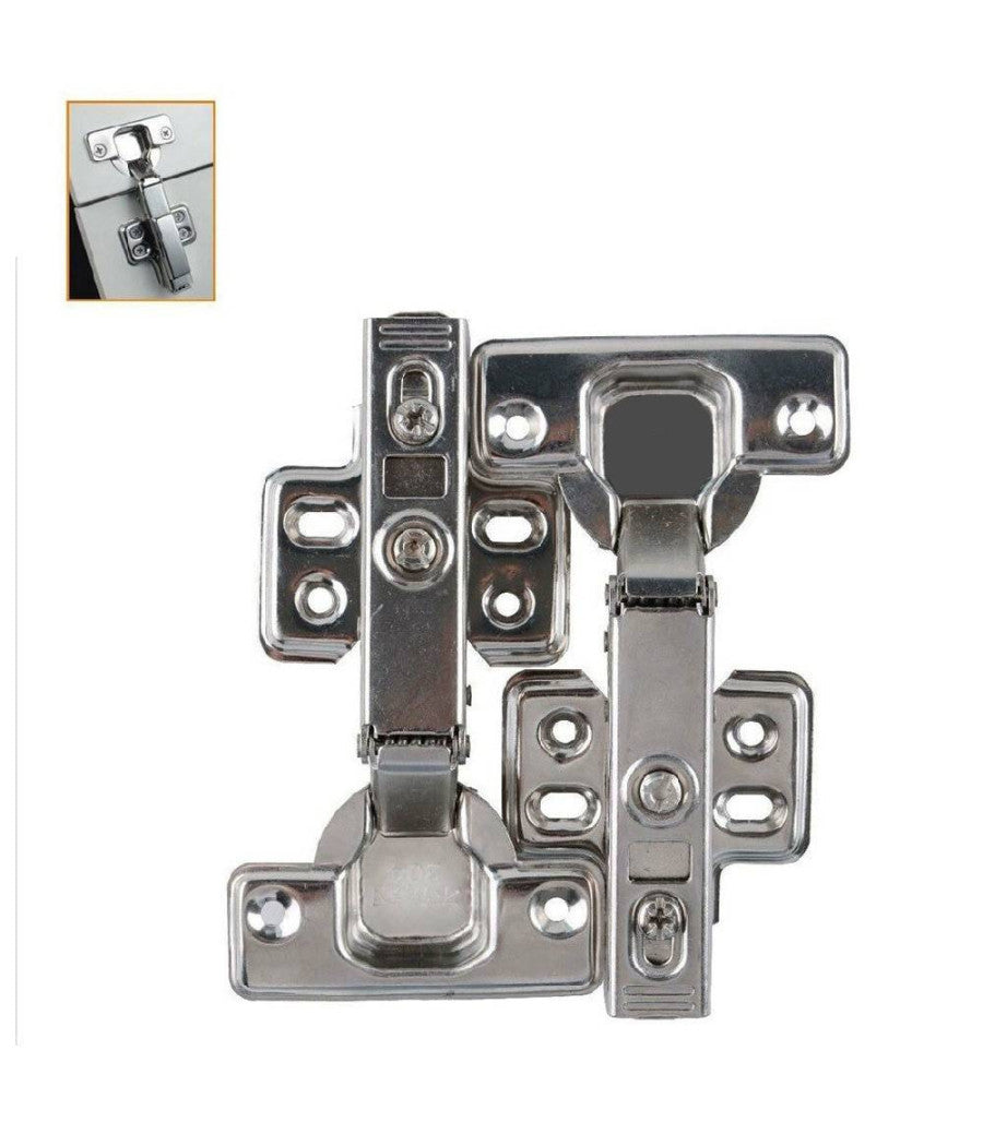 2 Cerniere Ante Battenti A Scatto Chiusura Ammortizzata 95° Porte Armadio 91191         