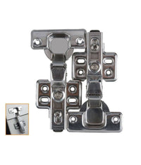 2 Cerniere Ante Battenti Collo Alto 17mm A Scatto Chiusura Ammortizzata 95° 91193         