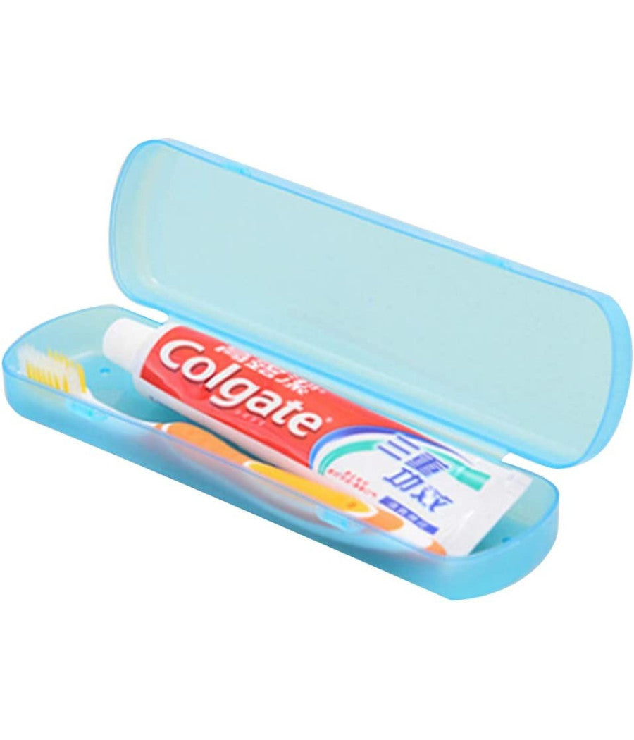 2 Custodia Portaspazzolino Dentifricio Porta Copri Spazzolino Cappuccio Da Denti         