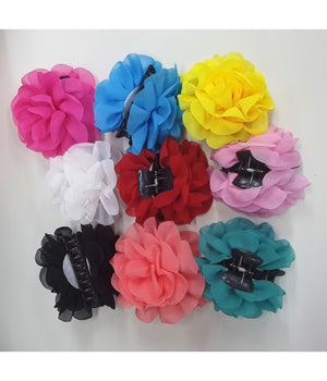 2 Fermaglio Fermagli Pinza Fiore Morbido Molletta Ferma Capelli Fermacapelli         