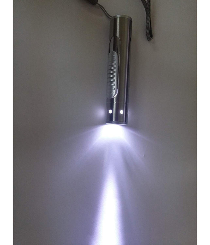 2 In 1 Torcia Led + Accendino Antivento Usb Senza Fiamma No Gas Ricaricabile         