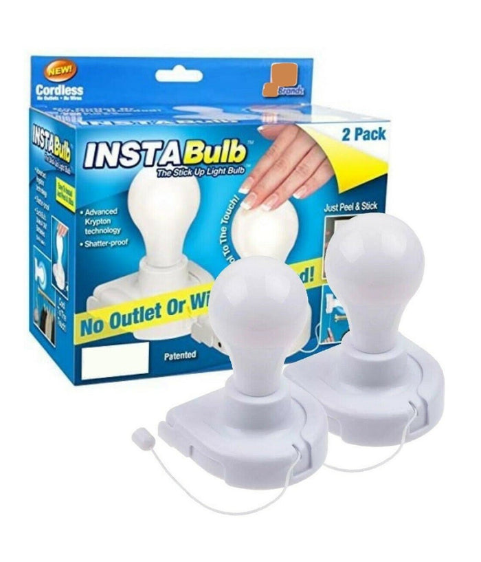 2 Lampadine Insta Bulb Lampadina A Batteria Con Filo Di Accensione E Spegnimento         