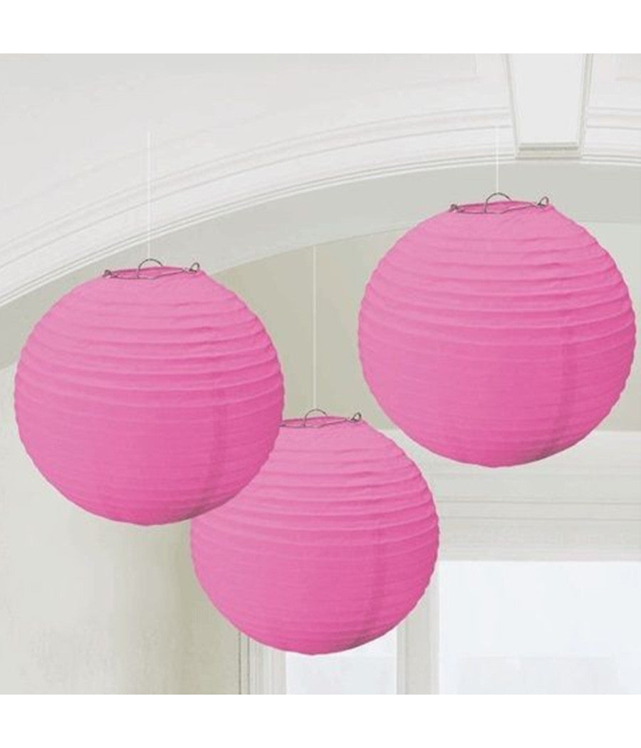 2 Lanterna Rosa 30 Cm Di Carta Da Appendere Decorazioni Festa Compleanno Party         