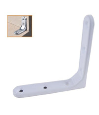 2 Lastrine Ad Angolo 100x100mm Bianca Sostegno Staffa Angolare Viti Mobile 94782         