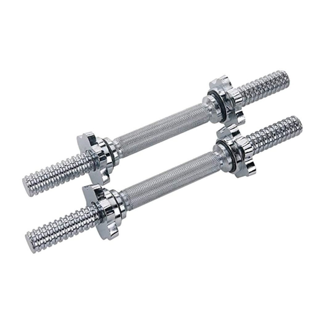 Trade Shop - 2 Manubri Filettati Da 40cm Per Sollevamento Pesi Sport Allenamento Palestra -