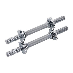 Trade Shop - 2 Manubri Filettati Da 40cm Per Sollevamento Pesi Sport Allenamento Palestra -