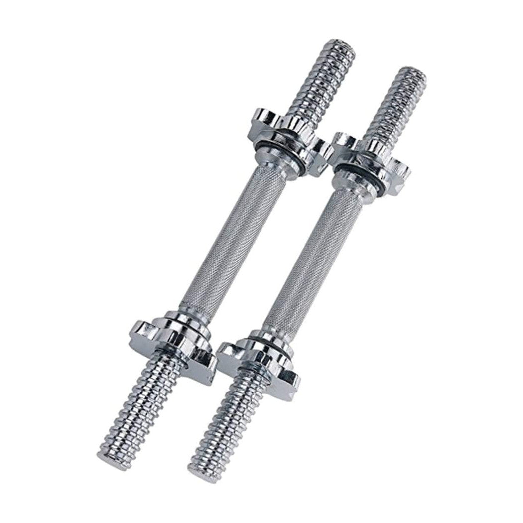 Trade Shop - 2 Manubri Filettati Da 40cm Per Sollevamento Pesi Sport Allenamento Palestra -