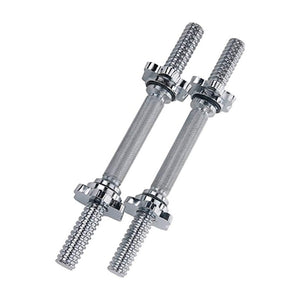 Trade Shop - 2 Manubri Filettati Da 40cm Per Sollevamento Pesi Sport Allenamento Palestra -