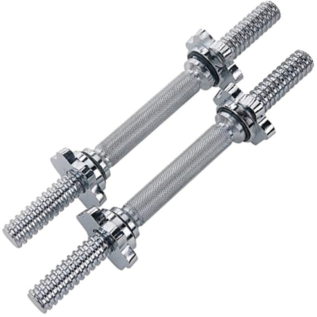 Trade Shop - 2 Manubri Filettati Da 40cm Per Sollevamento Pesi Sport Allenamento Palestra -