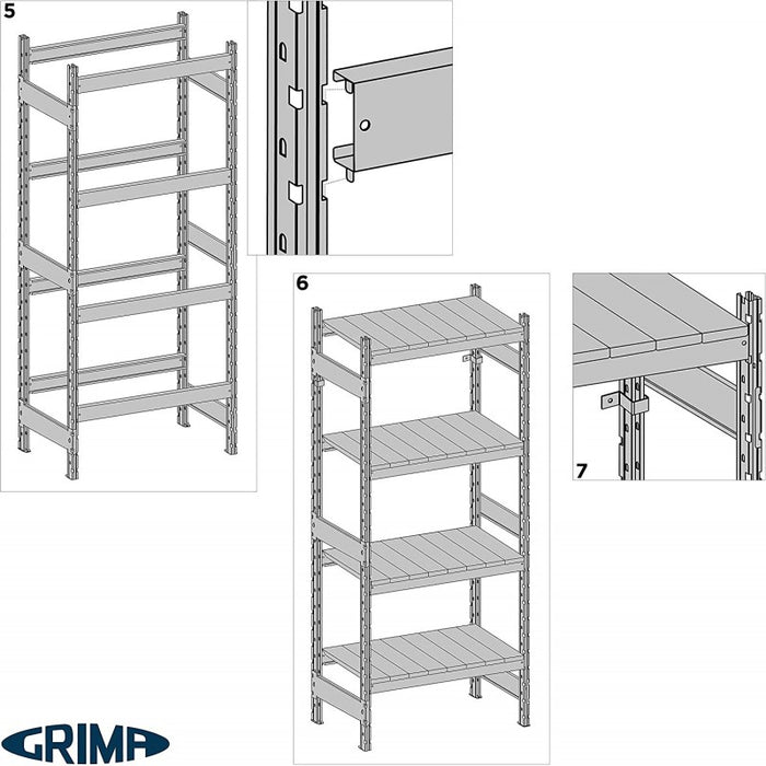 2 Montanti Tubolare Grima Cm 96