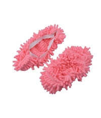 2 Pantofole Mop Pulisci Casa Pavimento In Microfibra Copriscarpa Cattura Polvere         