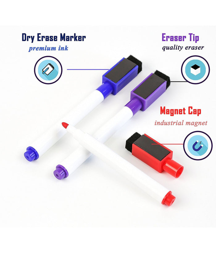 2 Pennarelli Per Lavagna Bianca Marker Whiteboard Scuola Ufficio Cancelleria         