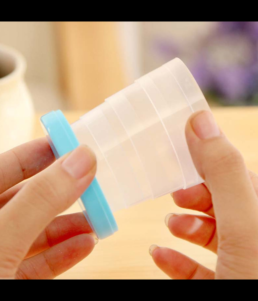 2 Pezzi Bicchiere Portatile Richiudibile Con Portapillole Anni 90 Colorato 100ml         