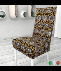 2 Pezzi Coprisedia Fodera Per Sedia E Schienale Fantasia In Stampa Digitale 3d         