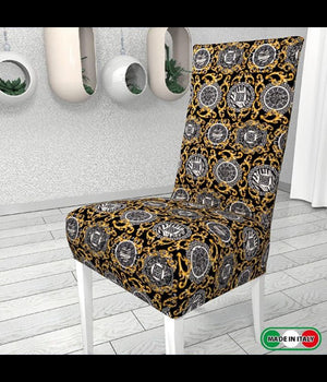 2 Pezzi Coprisedia Fodera Per Sedia E Schienale Fantasia In Stampa Digitale 3d         