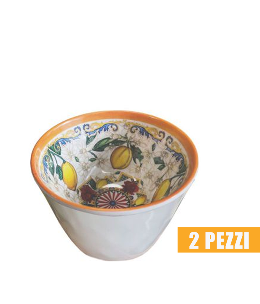 2 Pezzi Insalatiera Piccola Ciotola Carretto Siciliano Centro Tavola Decorazione         