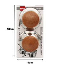 2 Pezzi Pomello Per Coperchi Ricambi Universali Pentole Padelle Manico Marrone         