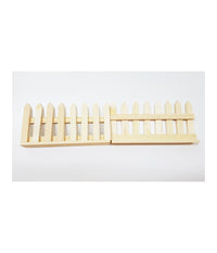 2 Pezzi Staccionata Recinzione In Legno 25.5x15(h) Cm Decoupage Decorazione Casa         