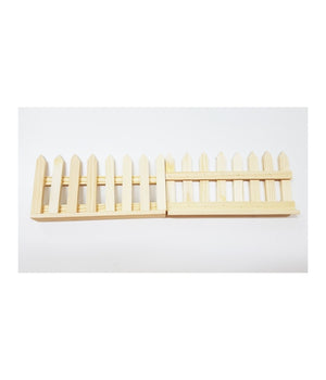 2 Pezzi Staccionata Recinzione In Legno 25.5x15(h) Cm Decoupage Decorazione Casa         