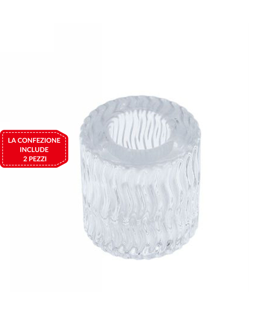 2 Porta Candela Lanterna Rotondo Bomboniera Matrimonio Decorazione Tea Light 5x5  Trasparente       