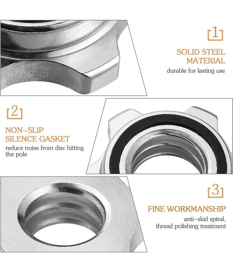 2 Pz Coppia Ricambi Accessori Per Manubrio Bilanciere Morsetto Dado A Vite 25mm         