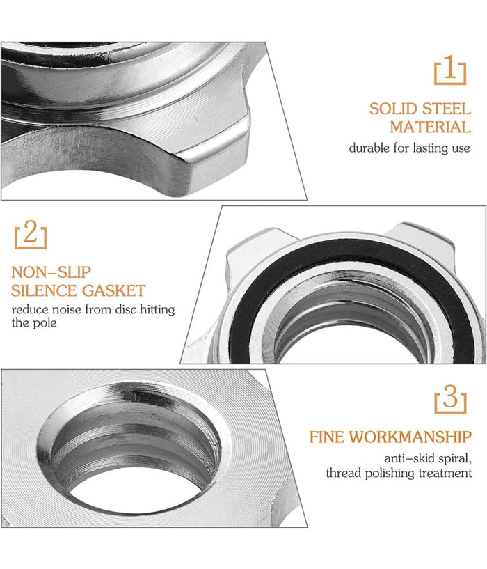 2 Pz Coppia Ricambi Accessori Per Manubrio Bilanciere Morsetto Dado A Vite 25mm         