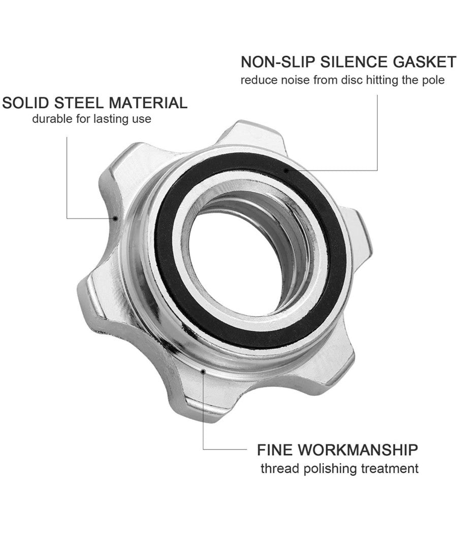 2 Pz Coppia Ricambi Accessori Per Manubrio Bilanciere Morsetto Dado A Vite 25mm         