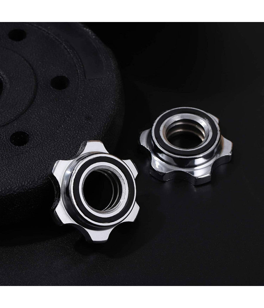 2 Pz Coppia Ricambi Accessori Per Manubrio Bilanciere Morsetto Dado A Vite 25mm         