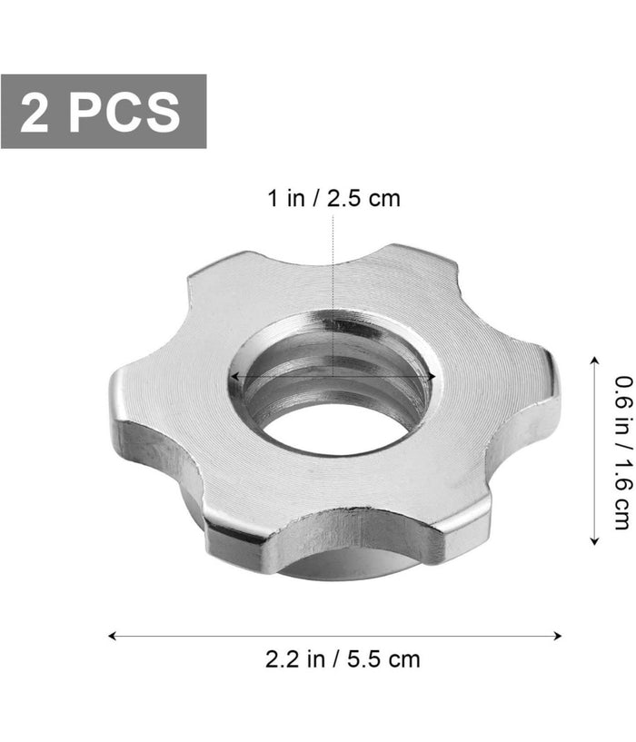 2 Pz Coppia Ricambi Accessori Per Manubrio Bilanciere Morsetto Dado A Vite 25mm         
