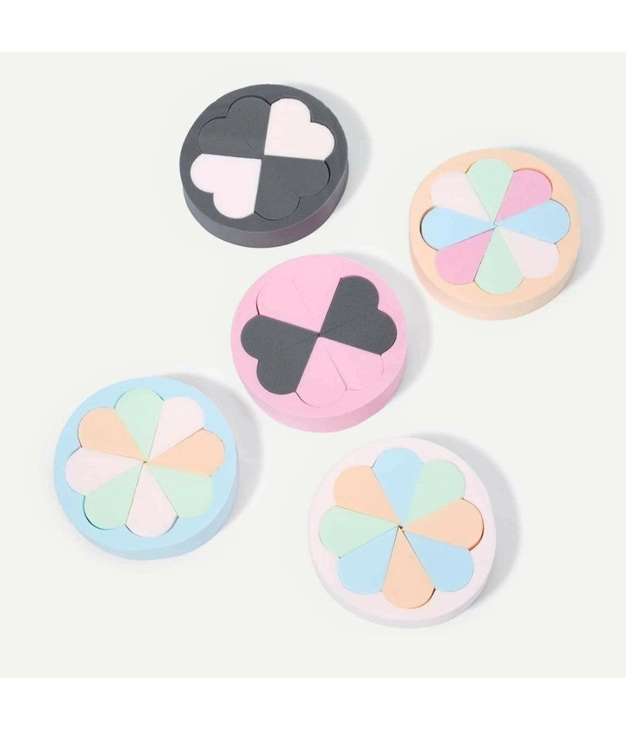 2 Pz Fiori Spugne Correttore Fondotinta Sfumature Make Up Spugnette Conturing         
