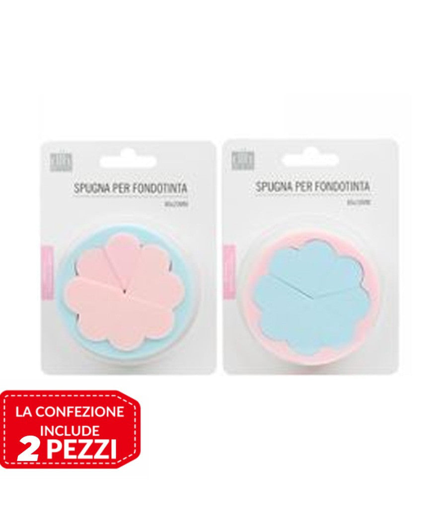 2 Pz Fiori Spugne Correttore Fondotinta Sfumature Make Up Spugnette Conturing         