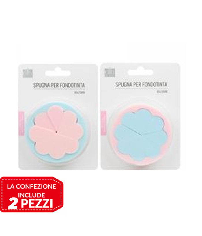 2 Pz Fiori Spugne Correttore Fondotinta Sfumature Make Up Spugnette Conturing         
