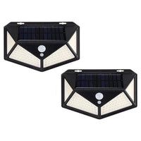 Trade Shop - 2 Pz Lampada Solare Esterno Giardino Faretto Fotovoltaico Sensore Luce 114 Led Faro         