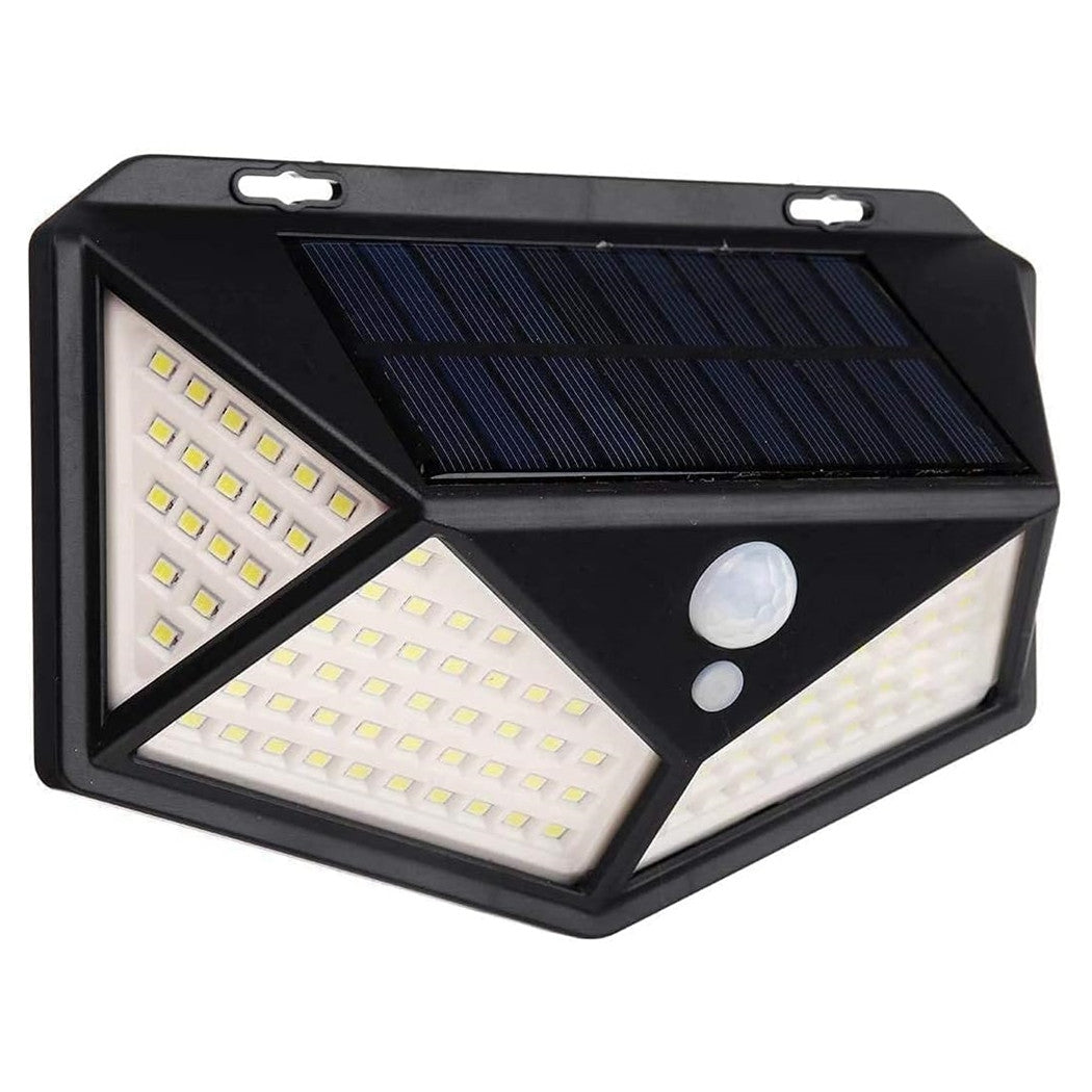 Trade Shop - 2 Pz Lampada Solare Esterno Giardino Faretto Fotovoltaico Sensore Luce 114 Led Faro         
