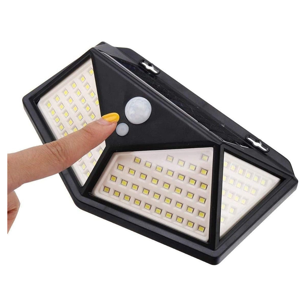 Trade Shop - 2 Pz Lampada Solare Esterno Giardino Faretto Fotovoltaico Sensore Luce 114 Led Faro         