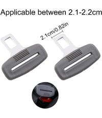 2 Pz Linguetta Per Cinture Di Sicurezza In Metallo Impugnatura In Plastica Nero         