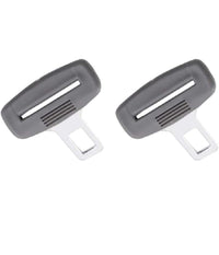 2 Pz Linguetta Per Cinture Di Sicurezza In Metallo Impugnatura In Plastica Nero         