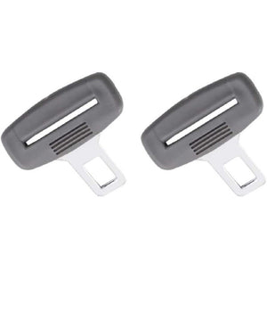 2 Pz Linguetta Per Cinture Di Sicurezza In Metallo Impugnatura In Plastica Nero         