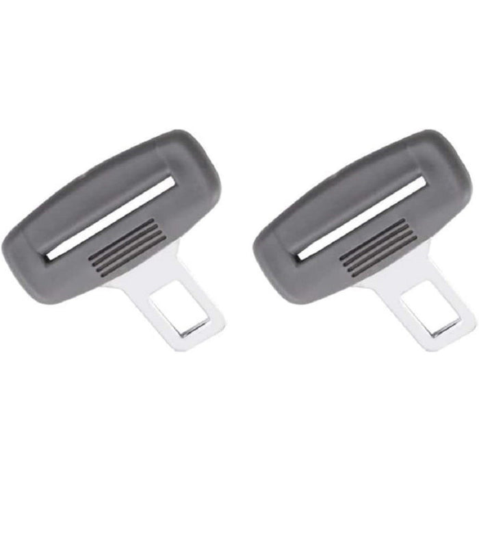 2 Pz Linguetta Per Cinture Di Sicurezza In Metallo Impugnatura In Plastica Nero         