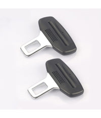 2 Pz Linguetta Per Cinture Di Sicurezza In Metallo Impugnatura In Plastica Nero         