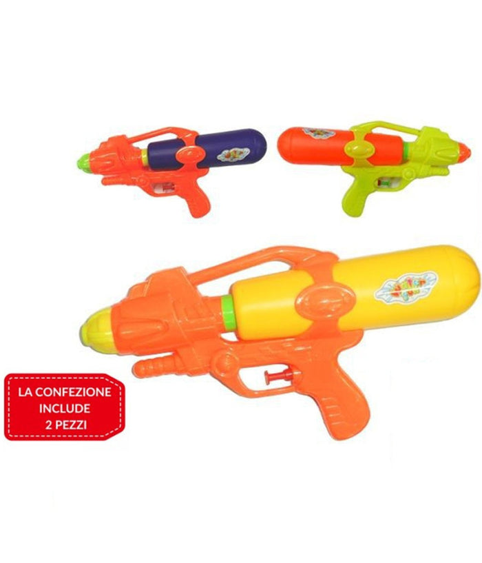 2 Pz Pistola Ad Acqua Giocattoli Per Bambini Gioco Mare Piscina Giardino 28 Cm         
