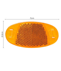 2 Riflettori Catarifrangenti Ovale Per Ruote Anteriore Posteriore Bici Xc-1621         